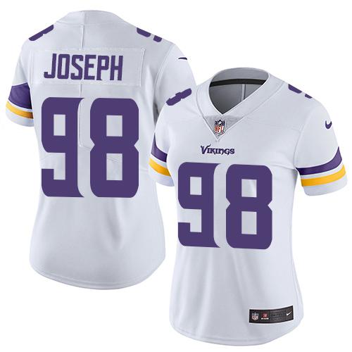 Women 2019 Minnesota Vikings #98 Linval Joseph White Nike Vapor Untouchable Limited NFL Jersey->women nfl jersey->Women Jersey